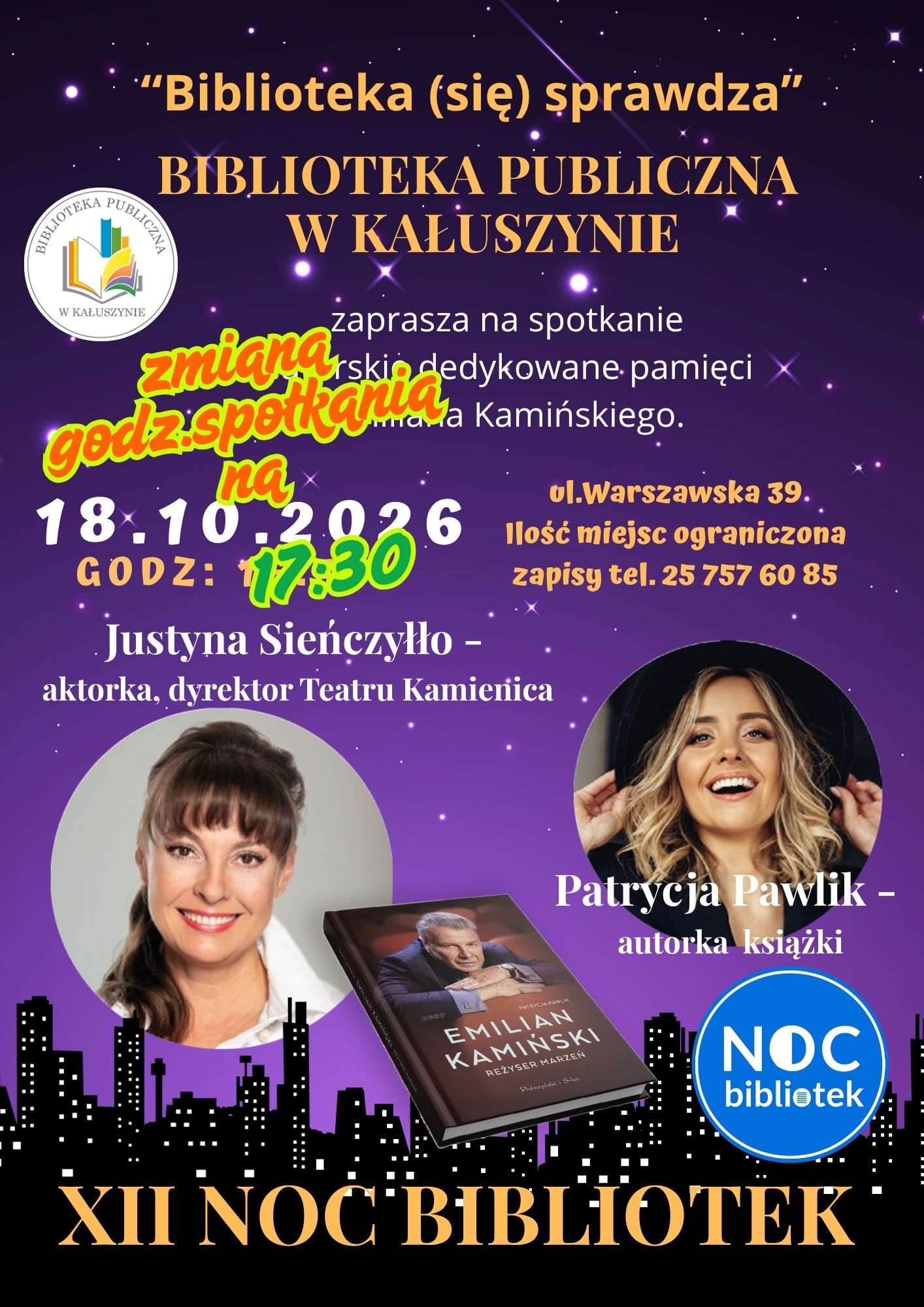 Plakat na Noc bibliotek